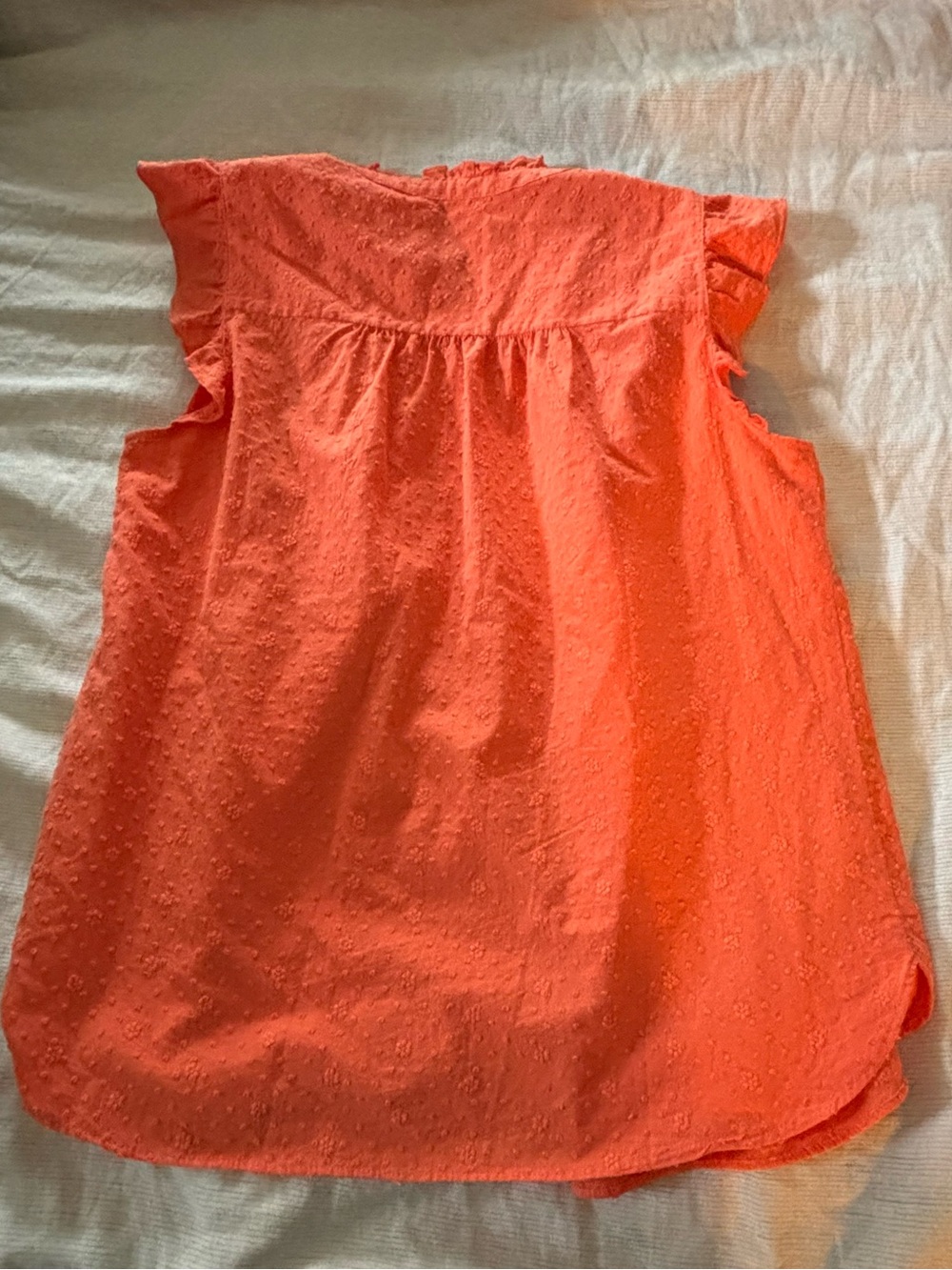 LOFT women’s Ruffle Cap-Sleeve Button Front Top - Picture 5 of 6